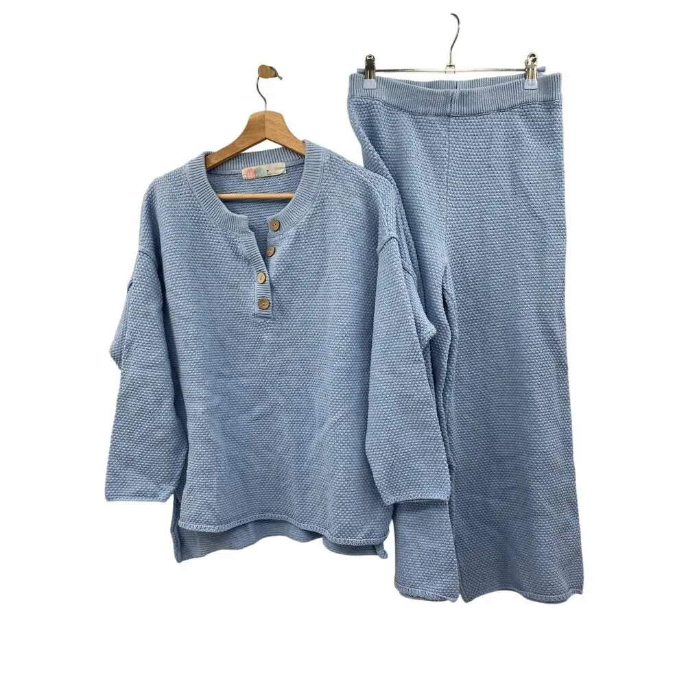 Free People XS light blue hailee sweater set